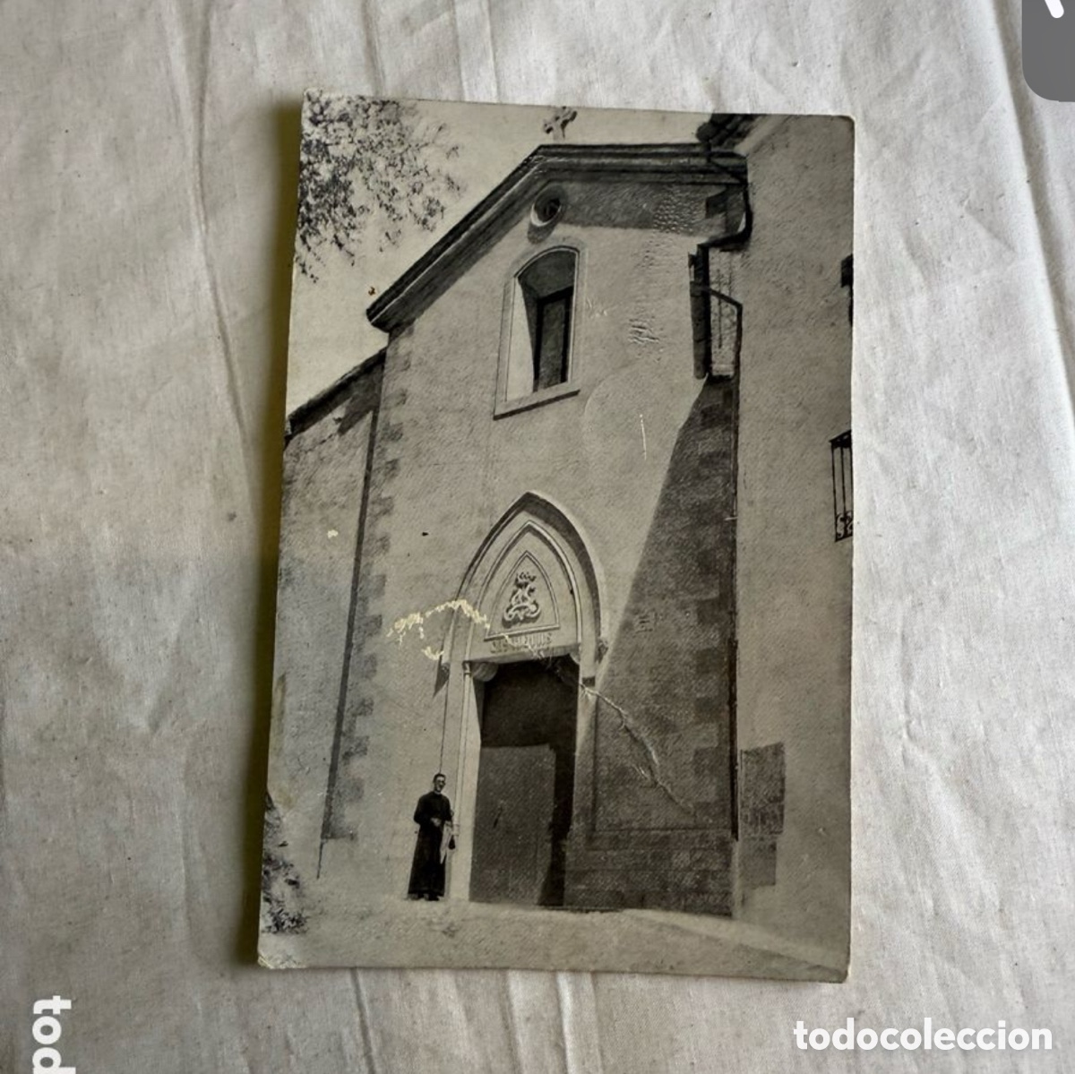 Postales: Postal antigua de Guadalest (Alicante) &ndash; Fachada de la Iglesia &ndash; Blanco y negro &ndash; Original de &eacute;poca