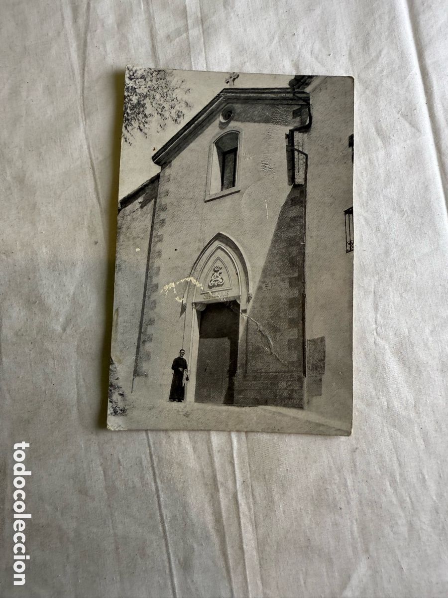 Postales: Postal antigua de Guadalest (Alicante) &ndash; Fachada de la Iglesia &ndash; Blanco y negro &ndash; Original de &eacute;poca