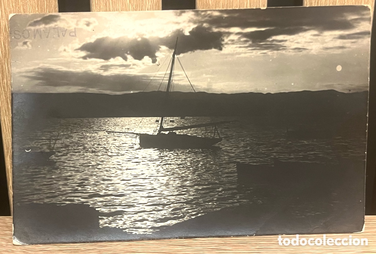 Postales: POSTAL FOTOGRAFICA: PLAYA DE PALAM&Oacute;S CON BARCAS - A&Ntilde;OS 20