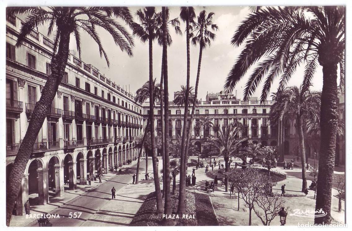Postales: Barcelona: Plaza Real. Talleres A. Zerkowitz. No circulada (A&ntilde;os 50)