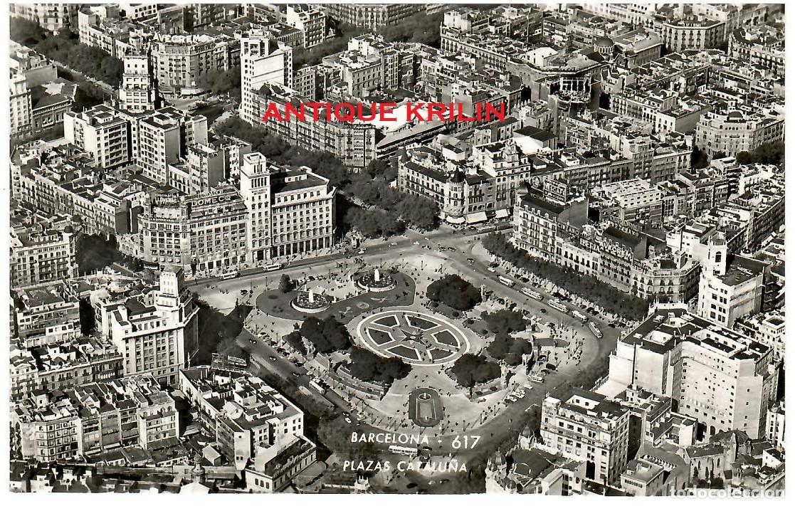 Postales: BARCELONA N&ordm; 617 PLAZA CATALU&Ntilde;A / EDICION ZERKOWITZ / SIN FRANQUEAR PERO ESCRITA
