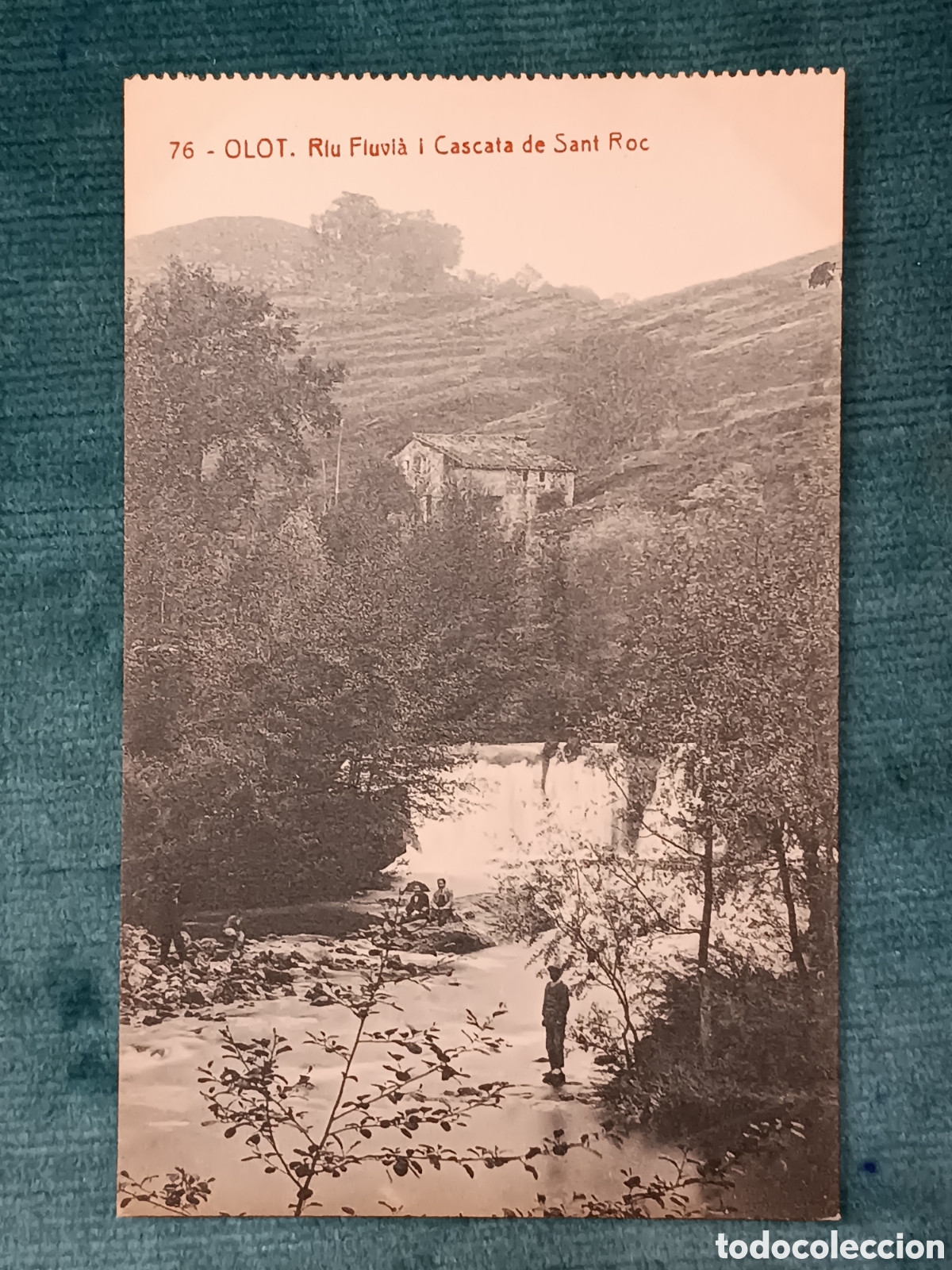 Postales: 76 OLOT. Riu Fluvi&agrave; i Cascata de Sant Roc