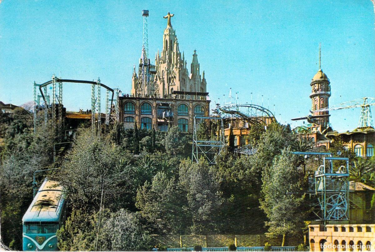 Postales: Postal de Barcelona Tibidabo Funicular y Templo