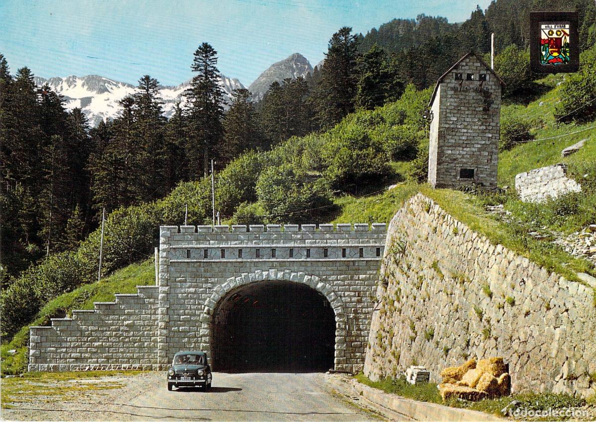 Postales: Postal del T&uacute;nel de Viella en el Valle de Ar&aacute;n