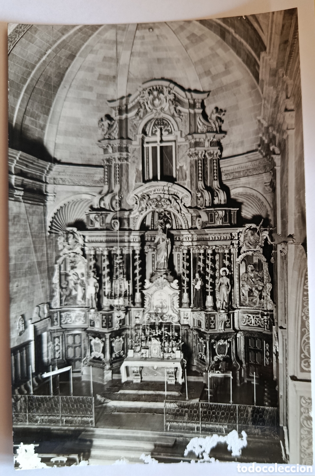 Postales: POSTAL ANTIGUA FOTOGRAFICA DE L'ALEIXAR (TARRAGONA), IGLESIA ALTAR MAYOR