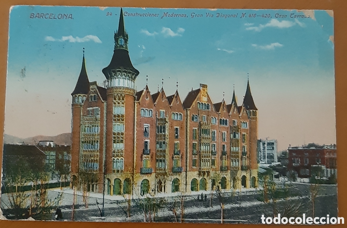 Postales: Postal Barcelona coloreada. Escrita. R10150