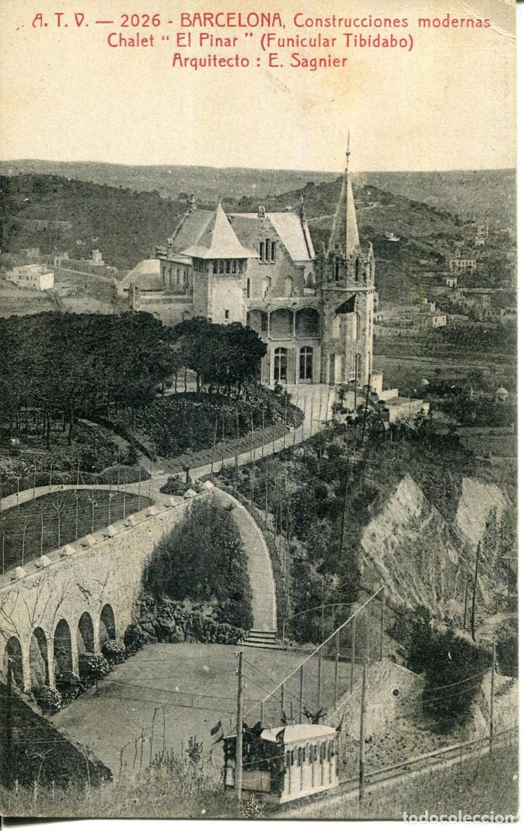 Postales: BARCELONA-CONSTRUCCIONES MODERNAS-FUNICULAR TIBIDABO)ARQUITECTO E. SAGNIER- ATV N&ordm; 2026