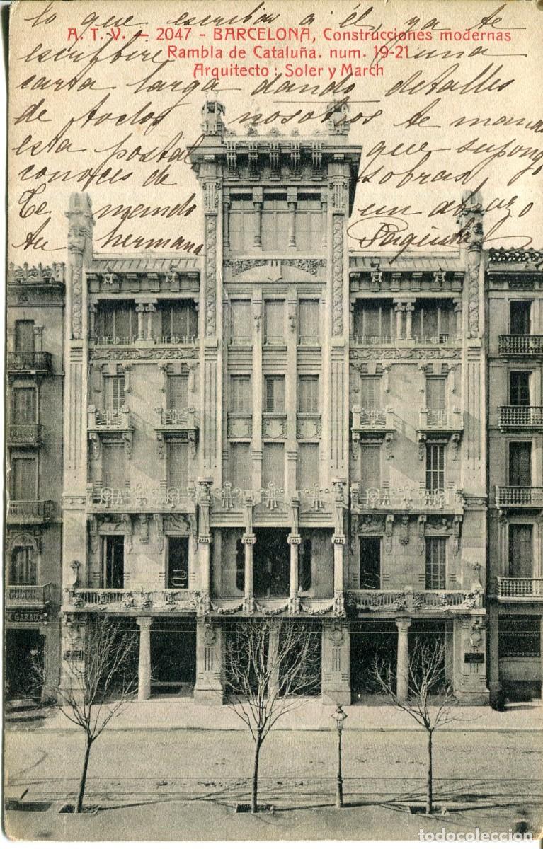 Postales: BARCELONA-CONSTRUCCIONES MODERNAS-ARQUITECTO J.PUIG CADAFALCH- ATV N&ordm; 2047