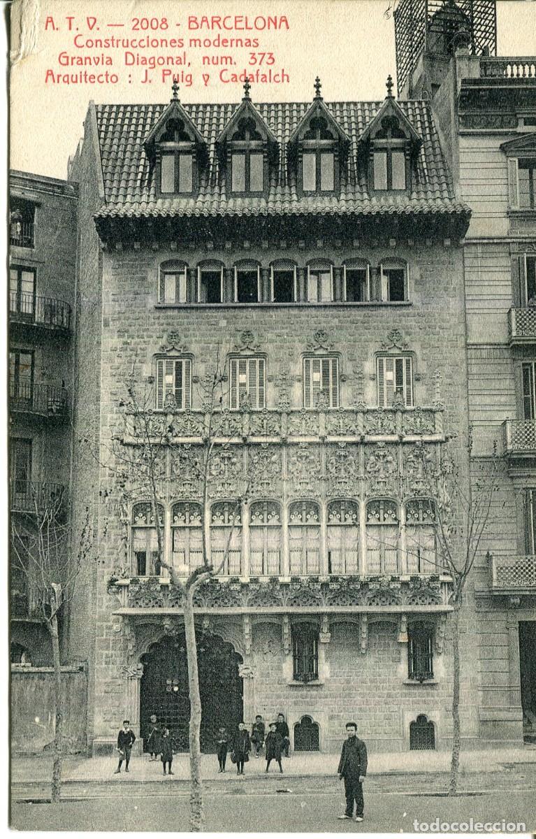 Postales: BARCELONA-CONSTRUCCIONES MODERNAS-ARQUITECTO J.PUIG CADAFALCH- ATV N&ordm; 2008