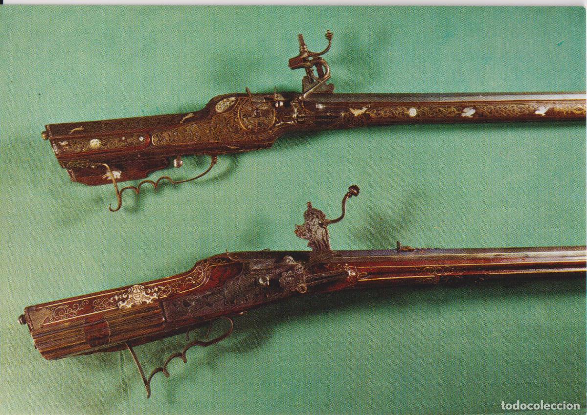 Postales: BARCELONA, MUSEO MULITAR DE MONTJUICH, LLAVESY CULATAS DE ARCABUCES ALEMANAS - S/C