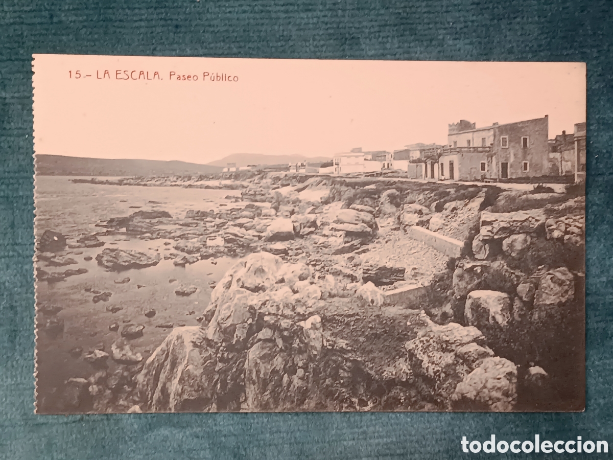 Postales: 15 LA ESCALA. Paseo P&uacute;blico. (L'Escala)
