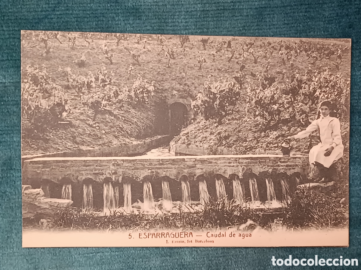 Postales: 5 ESPARREGUERA. Caudal de agua