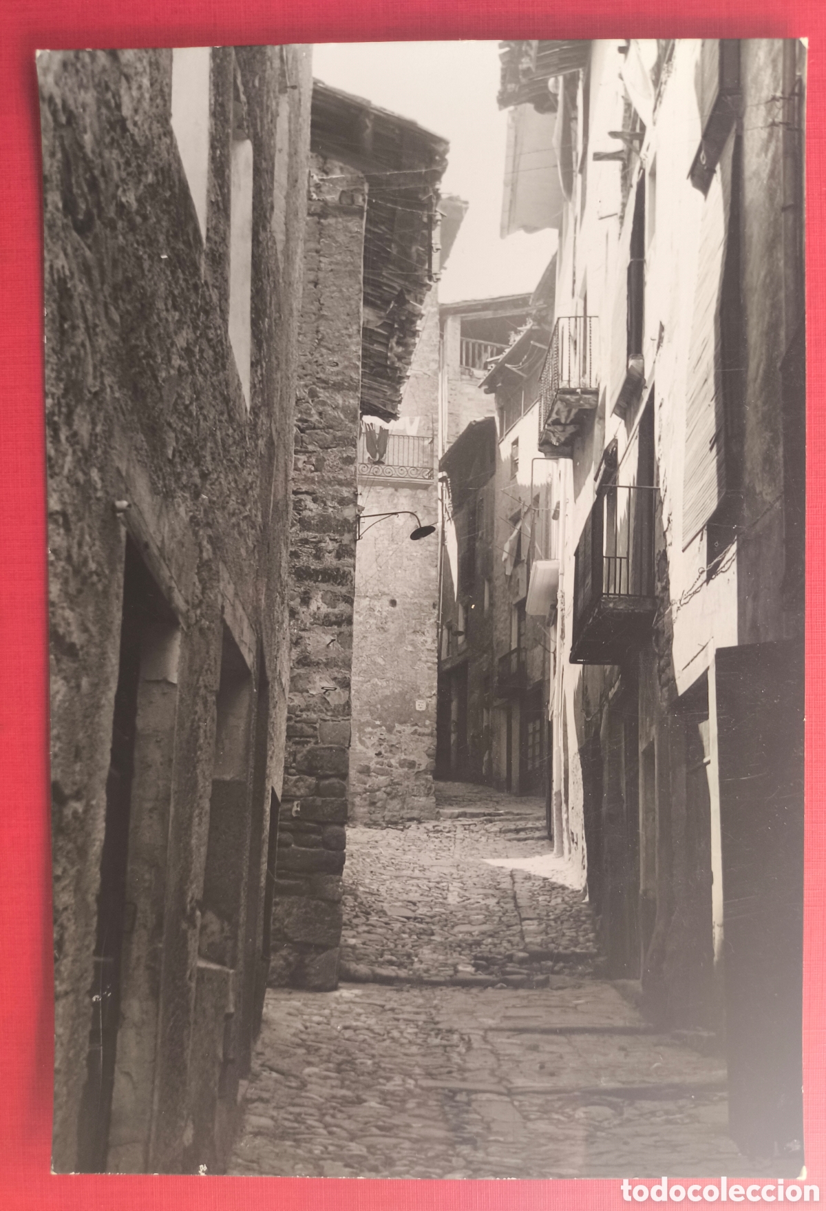 Postales: SANT LLOREN&Ccedil; DE MORUNYS CARRER EMPEDRAT POSTAL FOTOGR&Aacute;FICA C. 1955