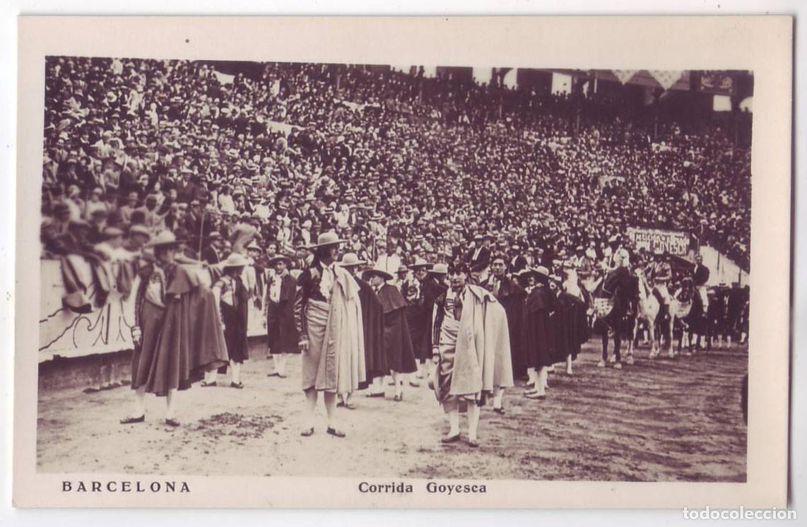 Postales: Barcelona: Corrida Goyesca. No consta editor. No circulada (A&ntilde;os 20)