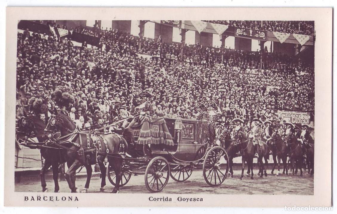 Postales: Barcelona: Corrida Goyesca. No consta editor. No circulada (A&ntilde;os 20)