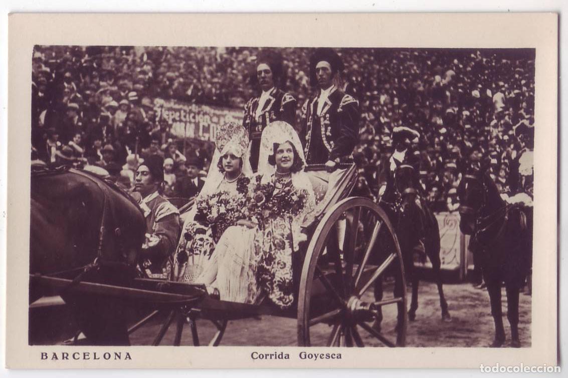 Postales: Barcelona: Corrida Goyesca. No consta editor. No circulada (A&ntilde;os 20)