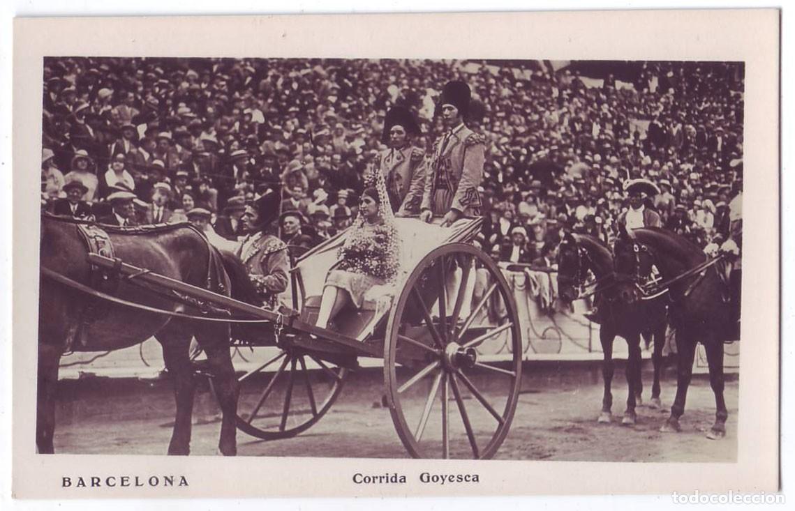 Postales: Barcelona: Corrida Goyesca. No consta editor. No circulada (A&ntilde;os 20)