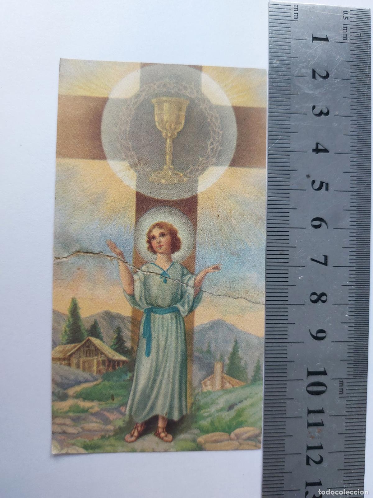 Postales: Estampa religiosa de recuerdo de la Parroquia de Santa Madrona en Barcelona