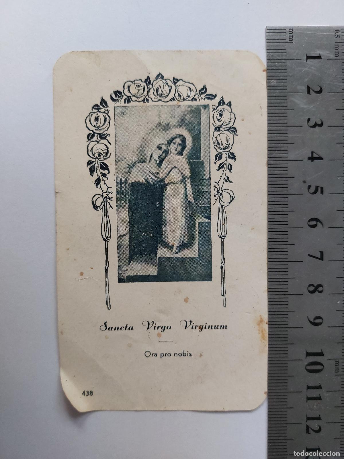 Postales: Estampa religiosa de la Virgen Mar&iacute;a con el Ni&ntilde;o