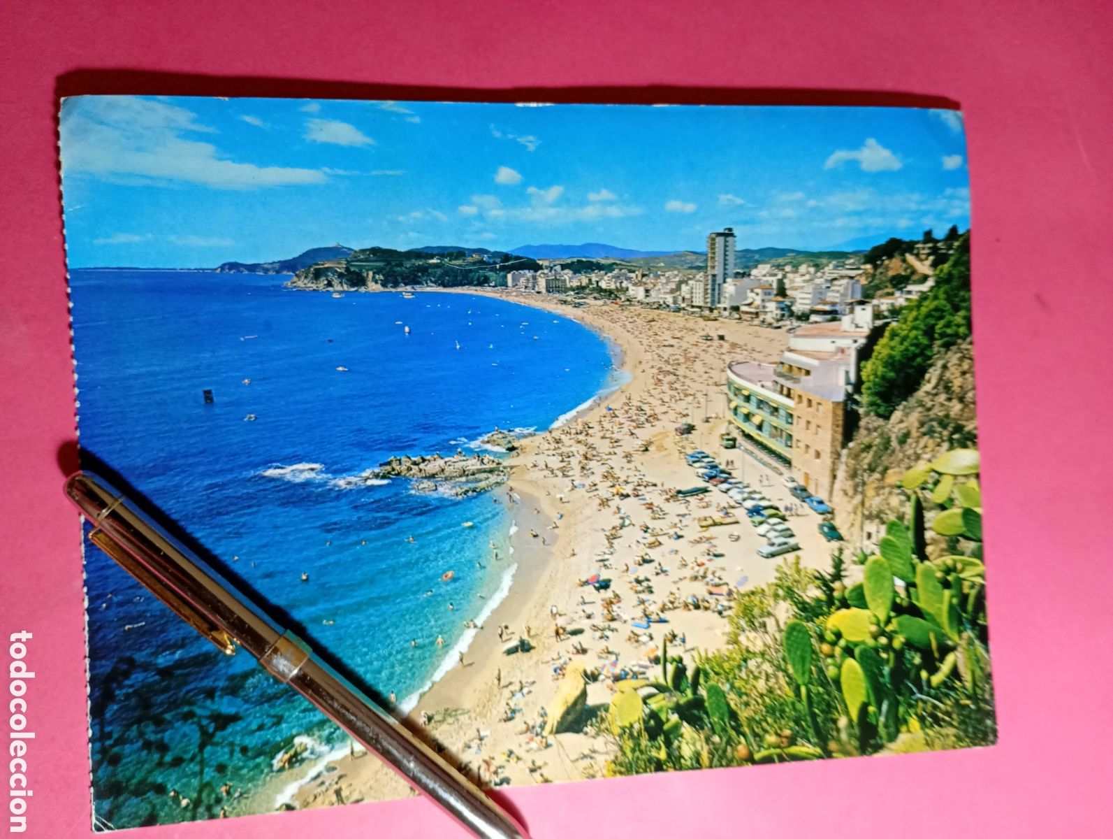 Postales: LLORET DE MAR POSTAL GRAN TAMA&Ntilde;O PLAYA Y PUEBLO SIN CIRCULAR COLOR