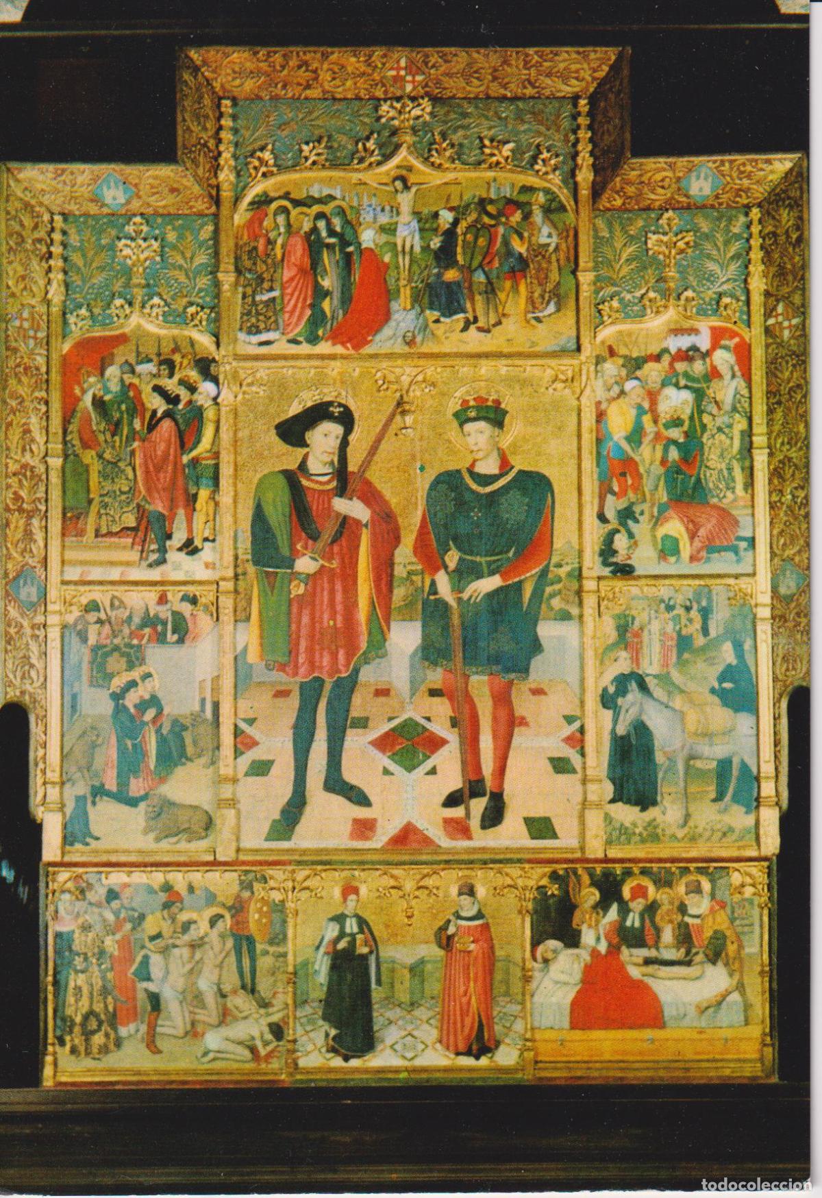 Postales: TERRASSA, RETABLO DE LOS SANTOS ABDON Y SEN&Eacute;N, PINTADO POR JAIME UGET (1460) &ndash; S/C