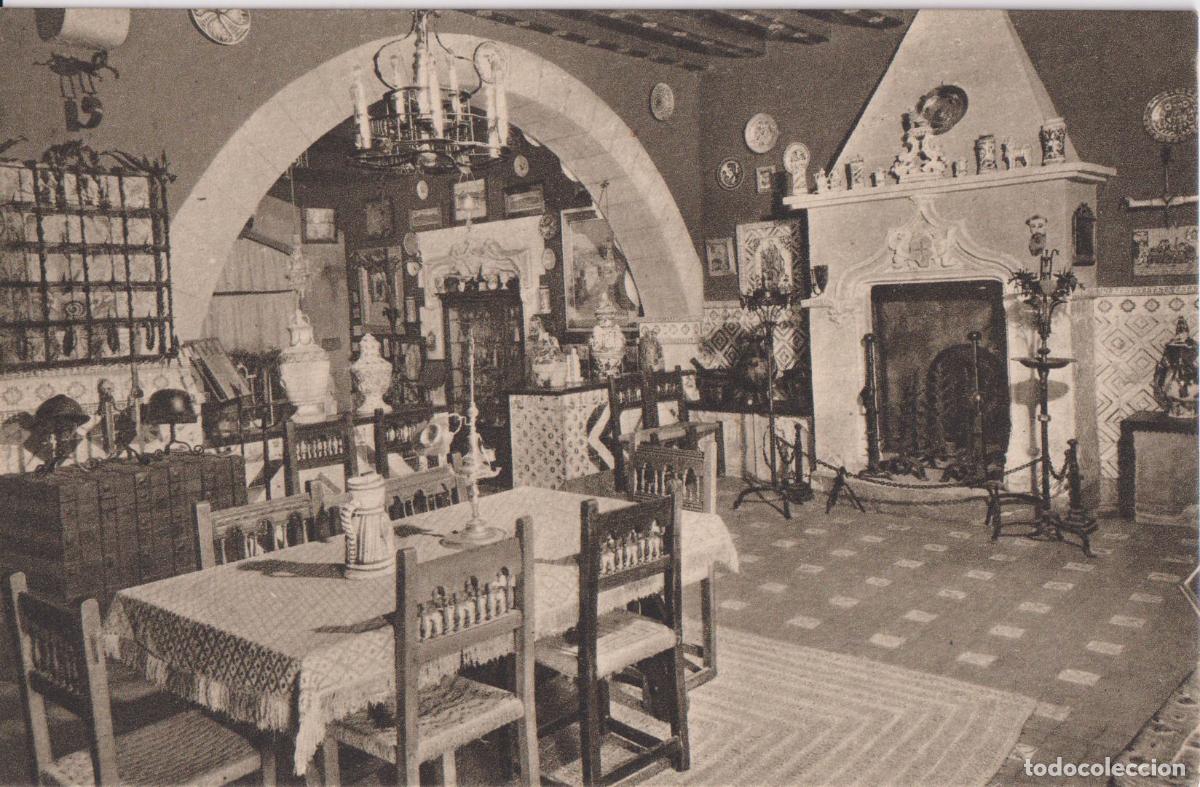Postales: SITGES, MUSEO DEL CAU FERRAT, COMEDOR Y CHIMENEA &ndash; NAGSA SERIE 1&ordf; N&ordm;5 &ndash; S/C