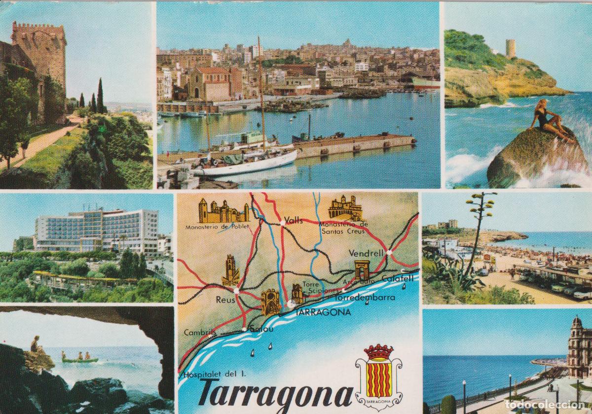 Postales: TARRAGONA, VARIOS ASPECTOS DE LA CIUDAD &ndash; FOTO COLOR RAYMOND 119 &ndash; CIRCULADA