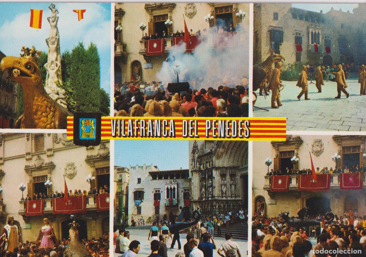 Postales: VILAFRANCA DEL PENEDES, FESTA T&Iacute;PICA &ndash; ESCUDO DE ORO N&ordm;1 &ndash; S/C