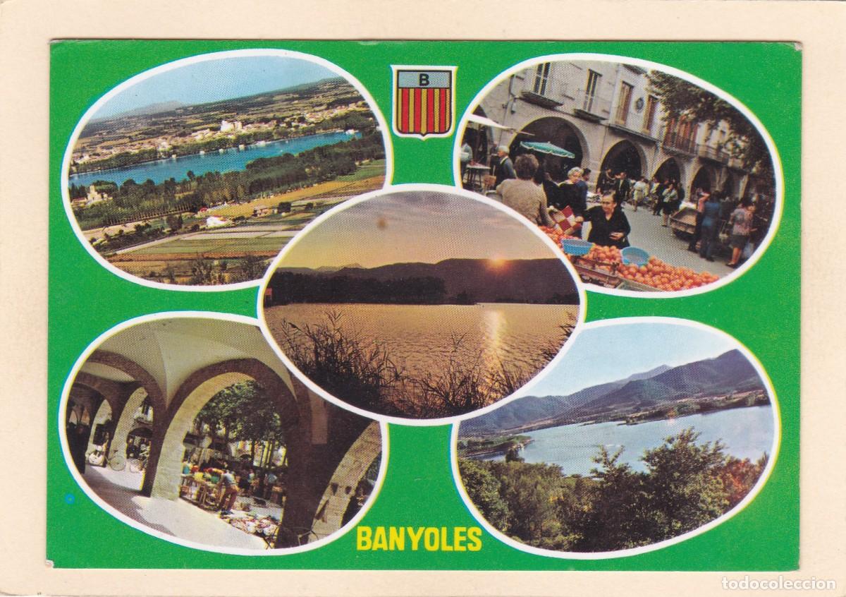 Postales: BANYOLES (GERONA). VARIOS ASPECTOS (1973) - FRANQUEO