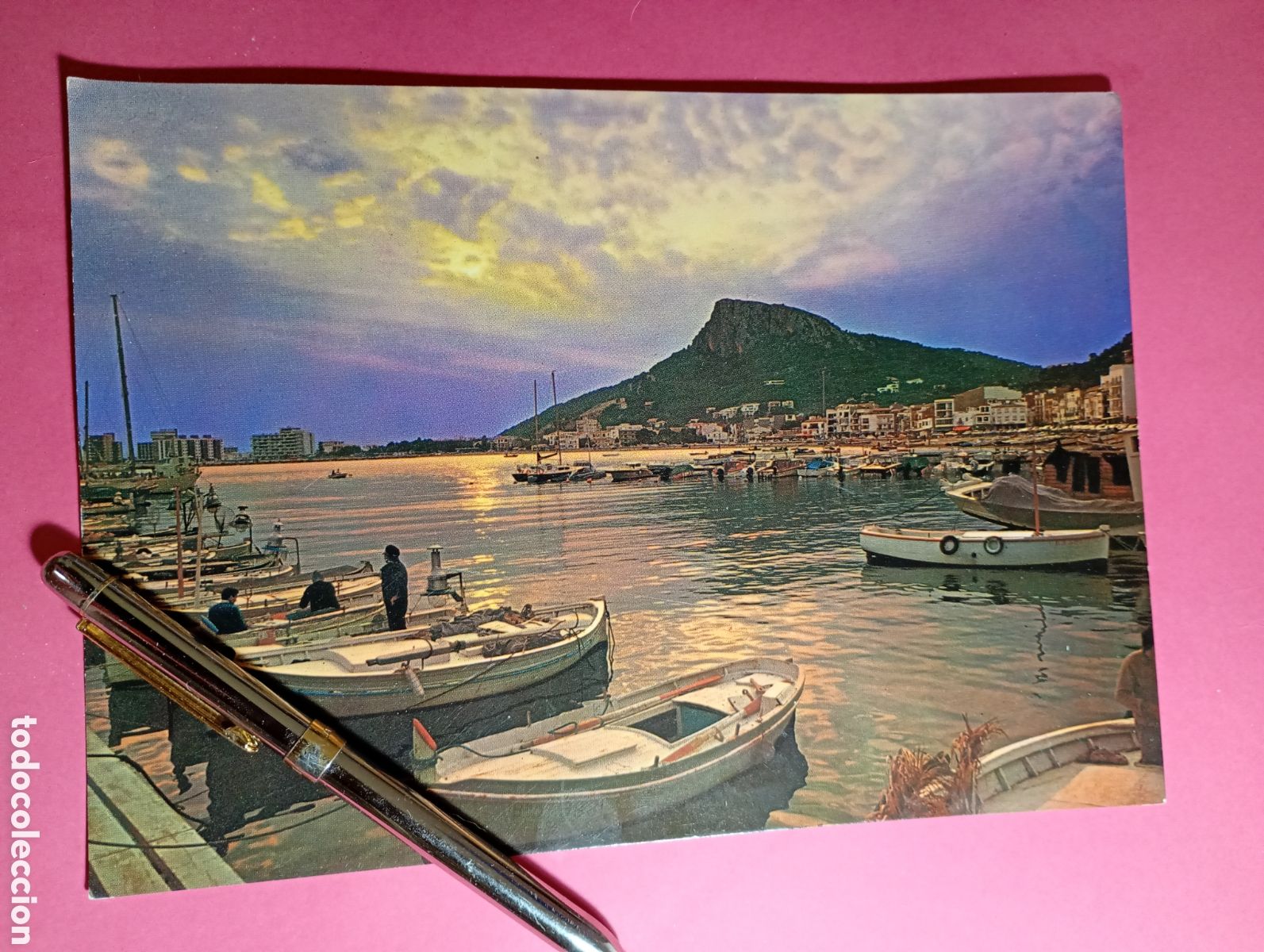 Postales: L&acute;ESTARTIT COSTA BRAVA ATARDECER Y BARCAS PESCA - COLOR S/C