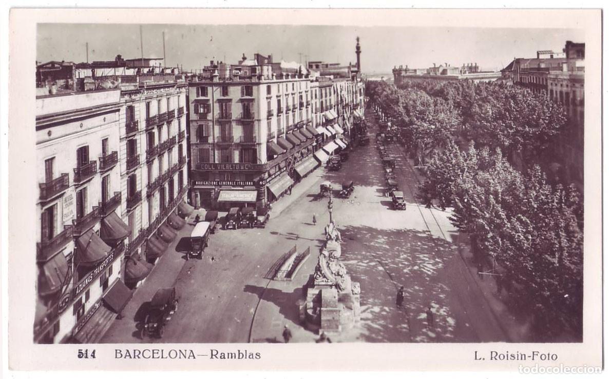 Postales: Barcelona: Ramblas. L. Roisin Foto. No circulada (A&ntilde;os 30)