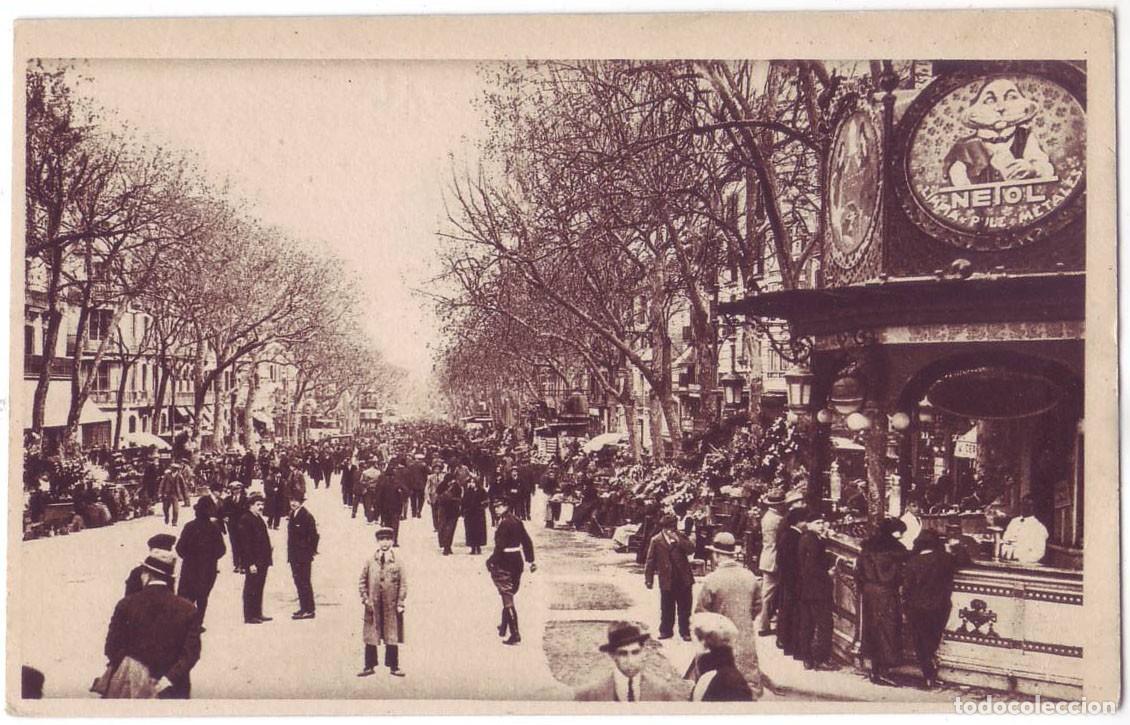 Postales: Barcelona: Rambla de Canaletas. L. Roisin Foto. No circulada (A&ntilde;os 20)