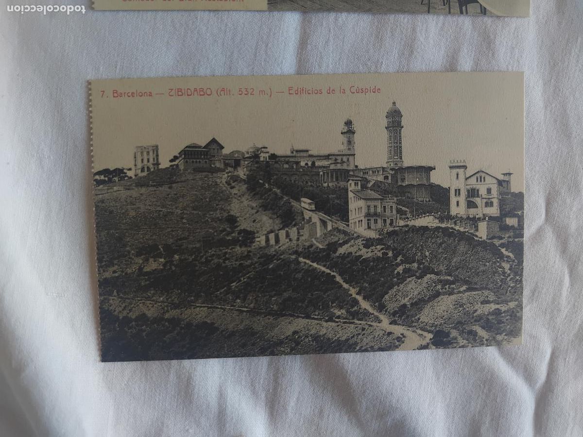 Postales: POSTAL 7 BARCELONA. TIBIDABO (Alt. 532 m ). EDIFICIOS E LA CUSPIDE. L. ROISIN FOTOGRAFO..
