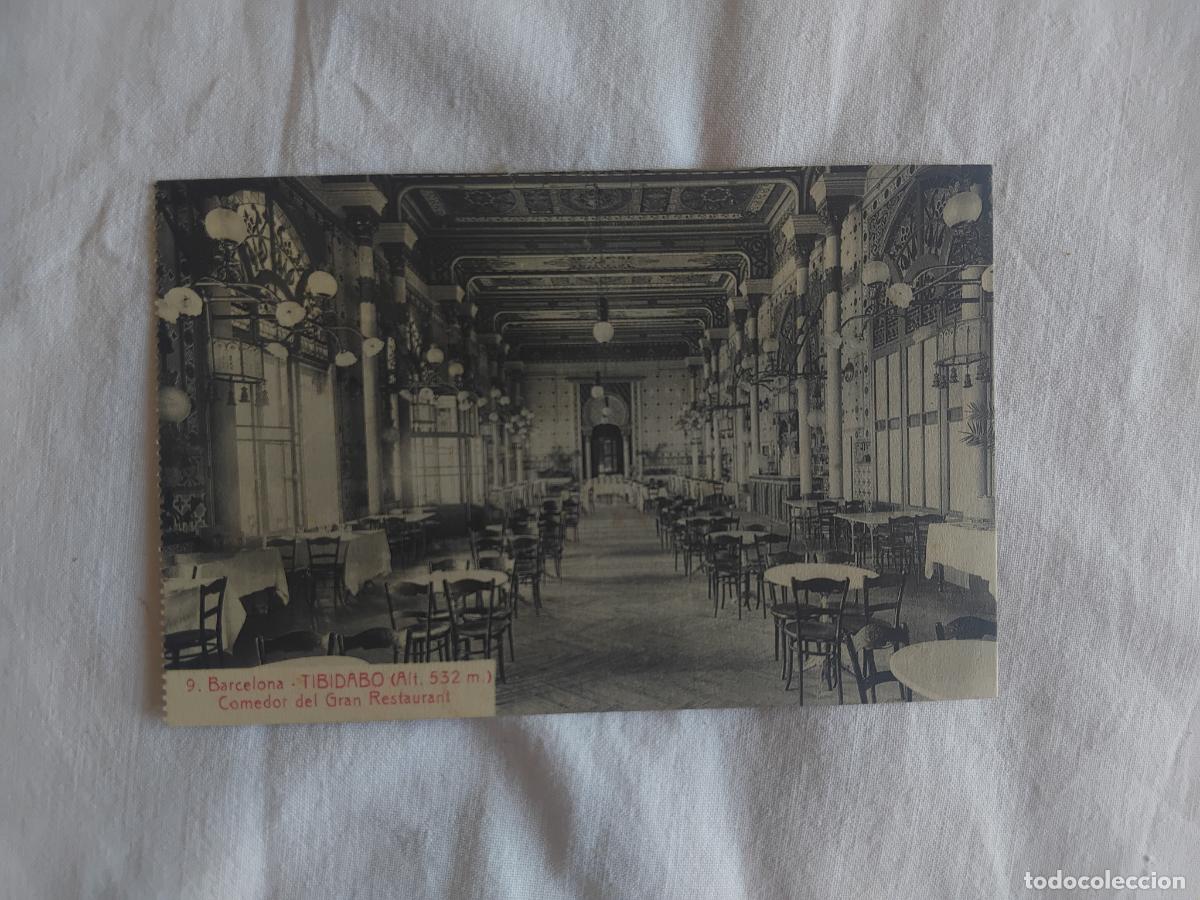 Postales: POSTAL 9. TIBIDABO (Alt. 532 m ). COMEDOR DEL GRAN RESTAURANT. L. ROISIN FOTOGRAFO..