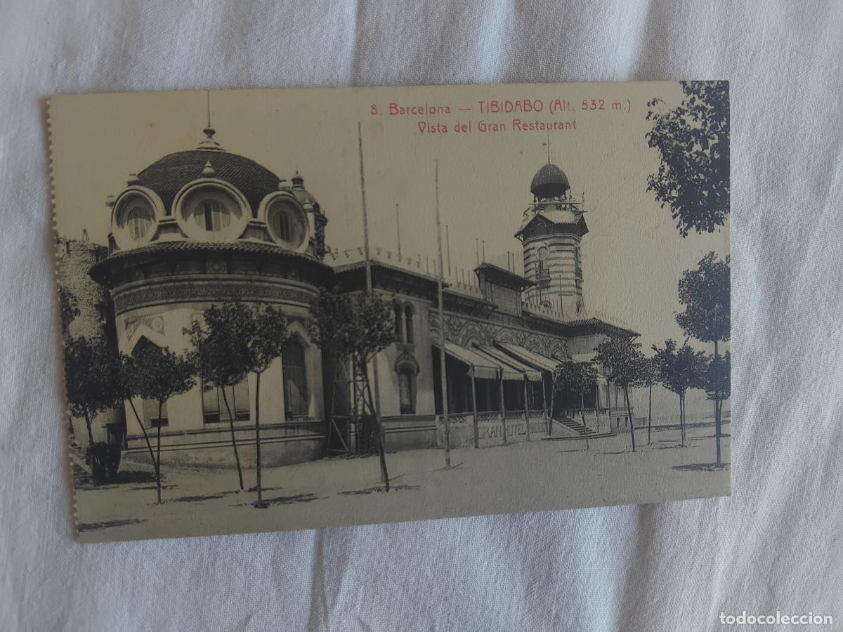 Postales: POSTAL 8. TIBIDABO (Alt. 532 m ).PLAZA DEL GRAN RESTAURANT. L. ROISIN FOTOGRAFO..