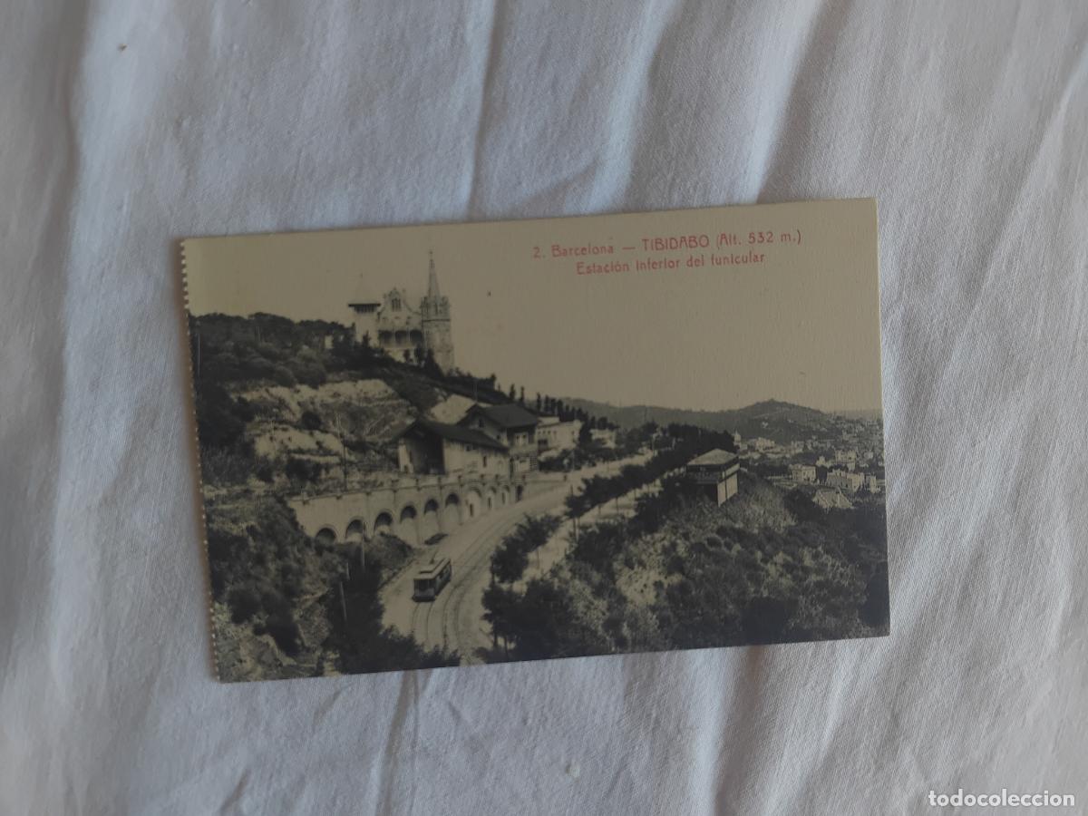 Postales: POSTAL 2. BARCELONA. TIBIDABO (Alt. 532 m ). ESTACION INFERIOR DEL FUNICULAR.. L. ROISIN FOTOGRAFO..