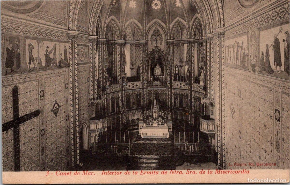 Postales: Canet de Mar - Interior de la Ermita de Ntra. Sra. de la Misericordia - Roisin 3 - 136x87mm