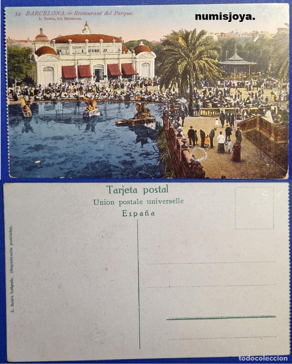 Postales: Postal de BARCELONA (Espa&ntilde;a) a&ntilde;o 1910. Restaurante del Parque. Fot. L. Roisin.
