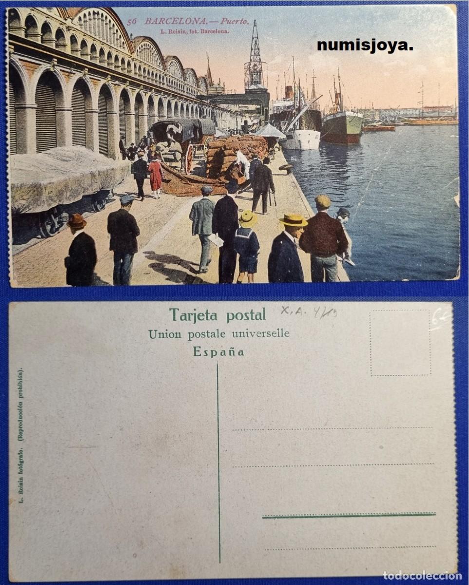 Postales: Postal de BARCELONA (Espa&ntilde;a) a&ntilde;o 1910. PUERTO. Fot. L. Roisin.