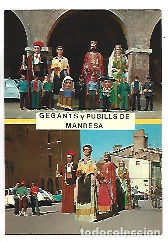 Postales: TIPICOS GIGANTES, &rdquo; PUBILLS Y CABEZUDOS &rdquo;.- MANRESA