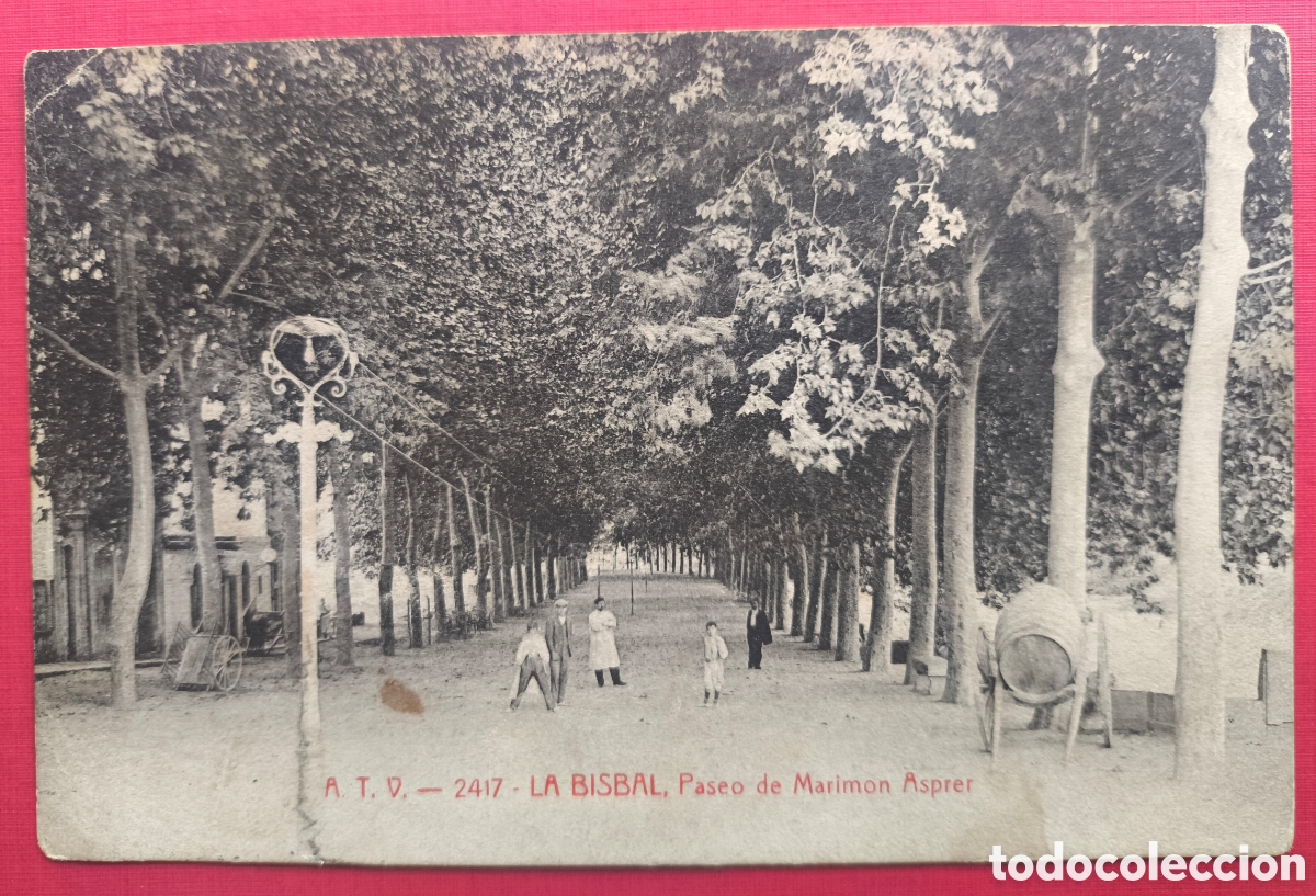 Postales: LA BISBAL PASSEIG MARIMON POSTAL ANIMADA FOTOTIPIA CIRCULADA GIRONA 1911