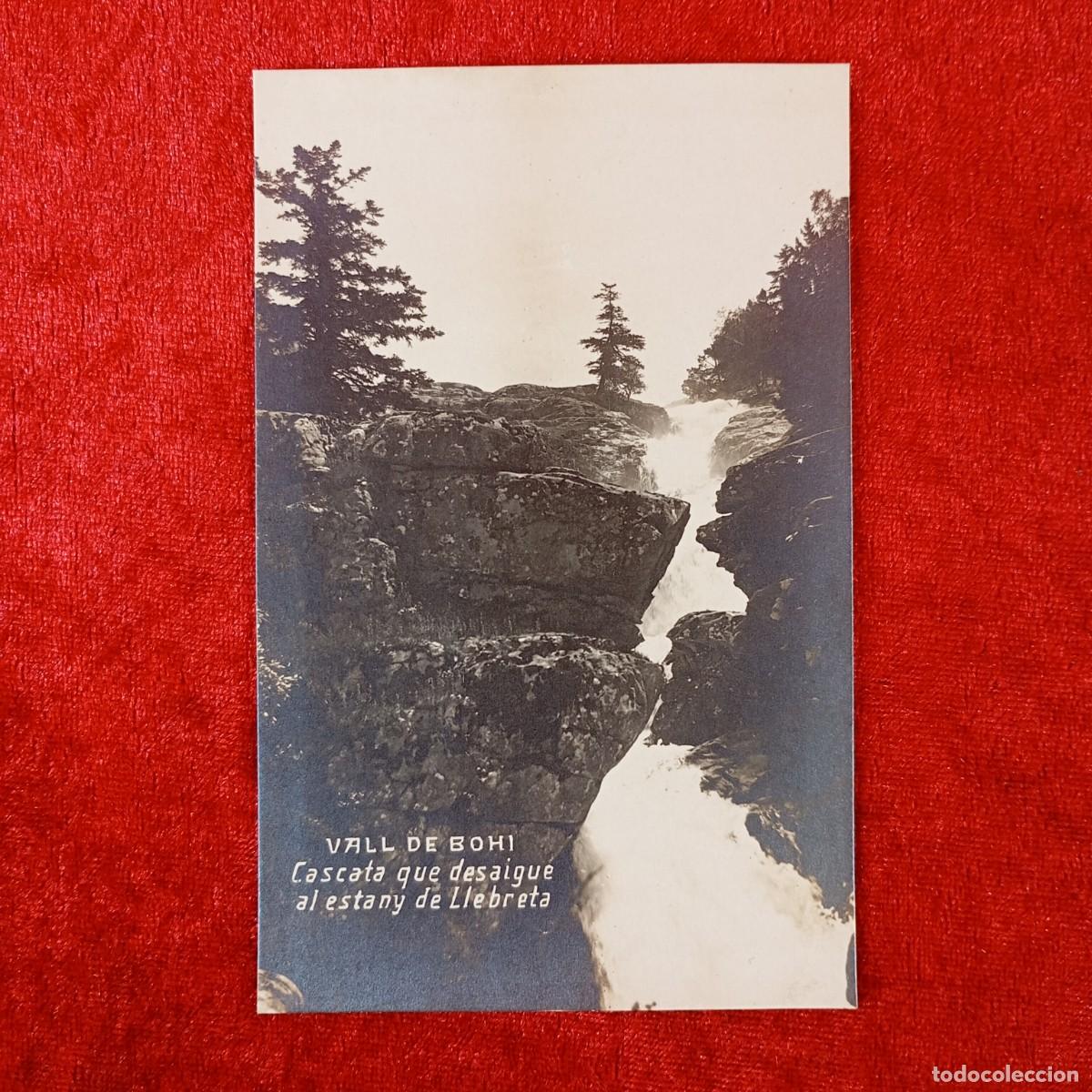 Postales: POSTAL - VALL DE BOHI - CASCATA QUE DESAIGUE AL ESTANYU DE LLEBRETA - RAR&Iacute;SIMA / 1853