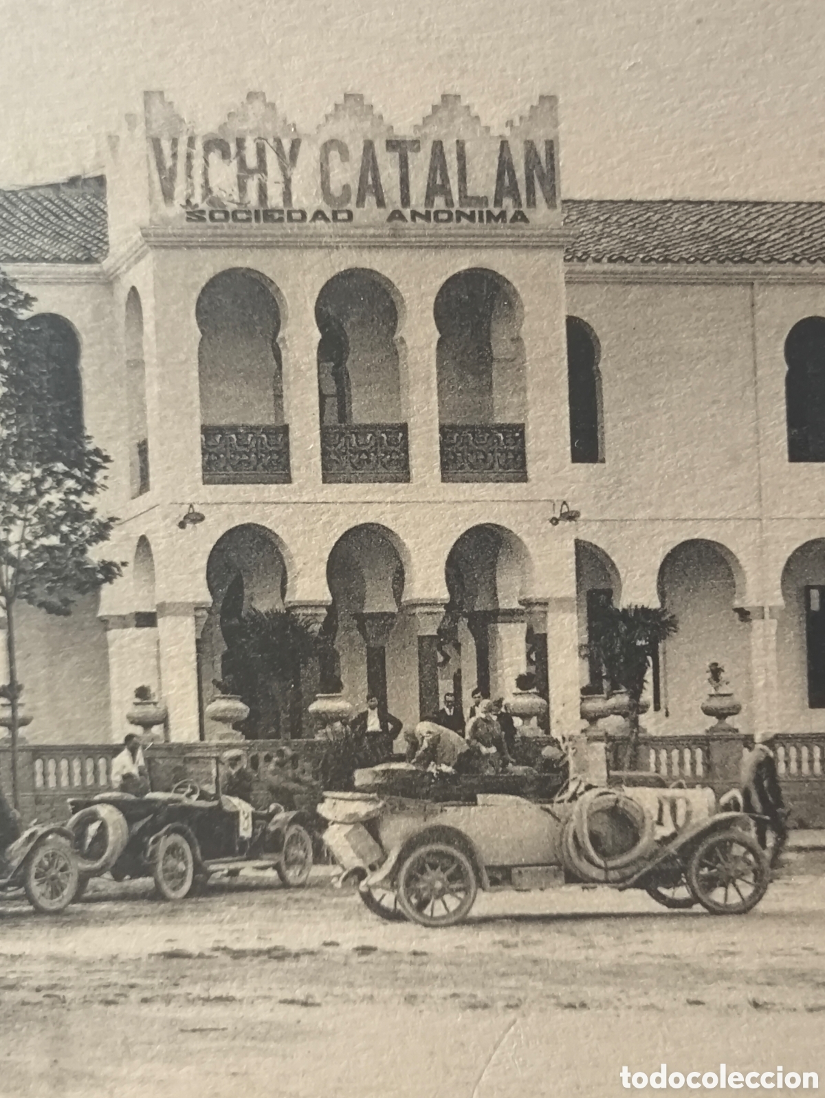 Postales: VICHY CATALAN CALDES DE MALAVELLA POSTAL ANIMADA FOTOTIPIA ESTANCO MODESTO BUSQUETS C. 1915