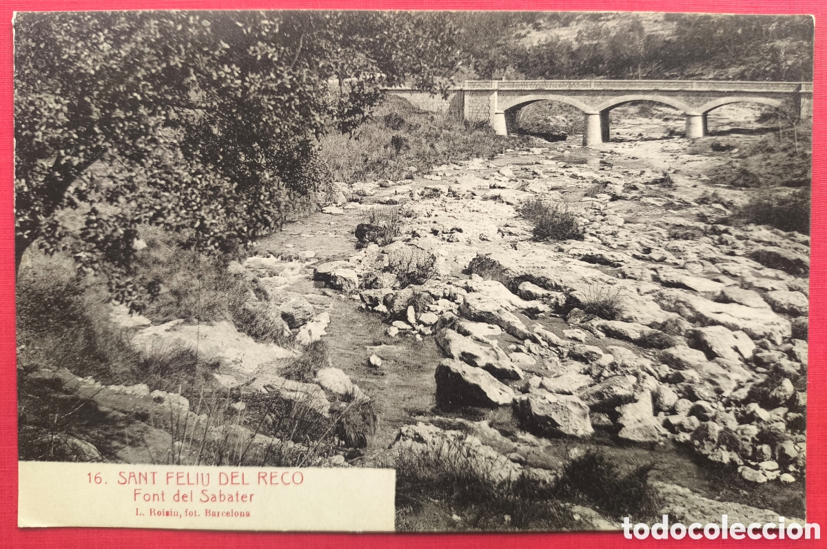 Postales: SANT FELIU DEL REC&Oacute; FONT DEL SABATER POSTAL FOTOTIPIA C. 1915