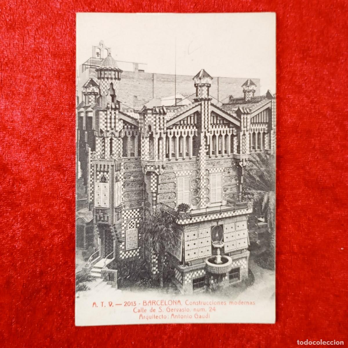 Postales: POSTAL - BARCELONA - ANTONIO GAUD&Iacute; - CALLE SAN GERVASIO NUM. 24 - CONSTRUCCIONES - RAR&Iacute;SIMA / 1898