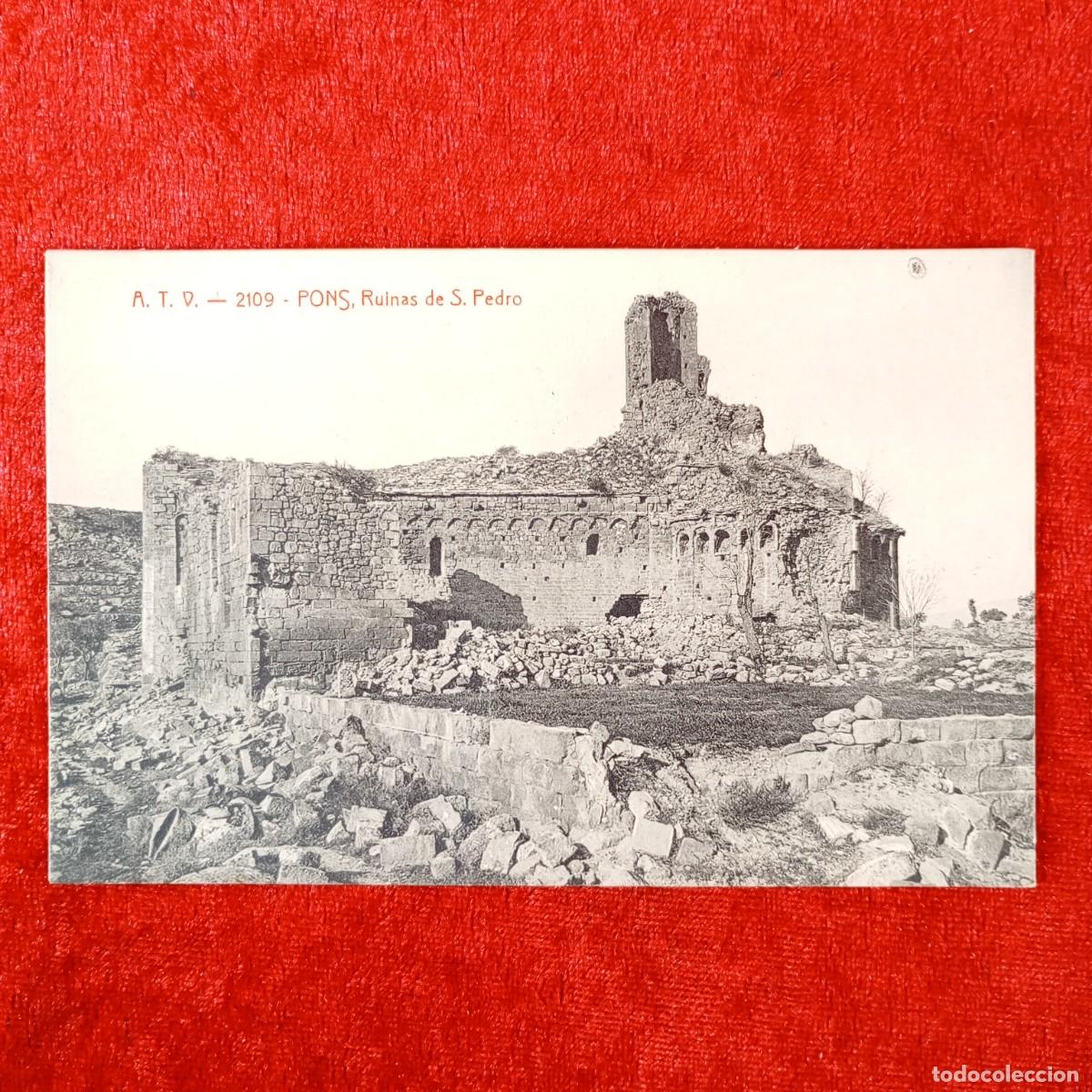 Postales: POSTAL - PONS - RUINAS DE SAN PEDRO - 2109 - A.T.V. - RAR&Iacute;SIMA / 1972
