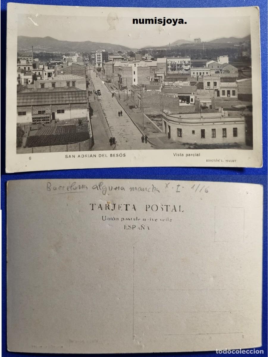 Postales: Postal SAN ADRIAN DEL BESOS (Espa&ntilde;a) a&ntilde;o 1930. VISTA PARCIAL. Ed. L. MALET.
