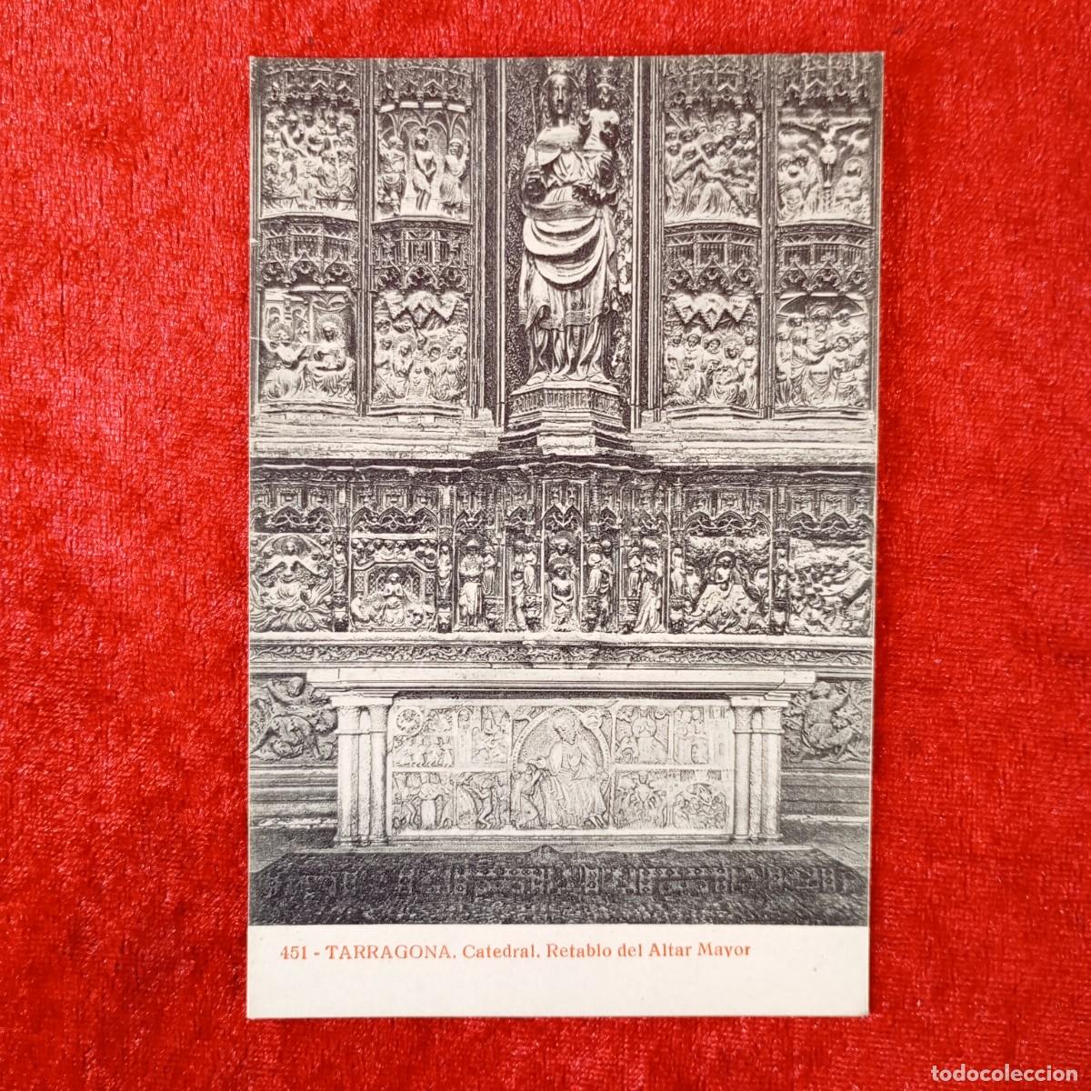 Postales: POSTAL - TARRAGONA - CATEDRAL - RETABLO DEL ALTAR MAYOR - 451 - RAR&Iacute;SIMA / 1981