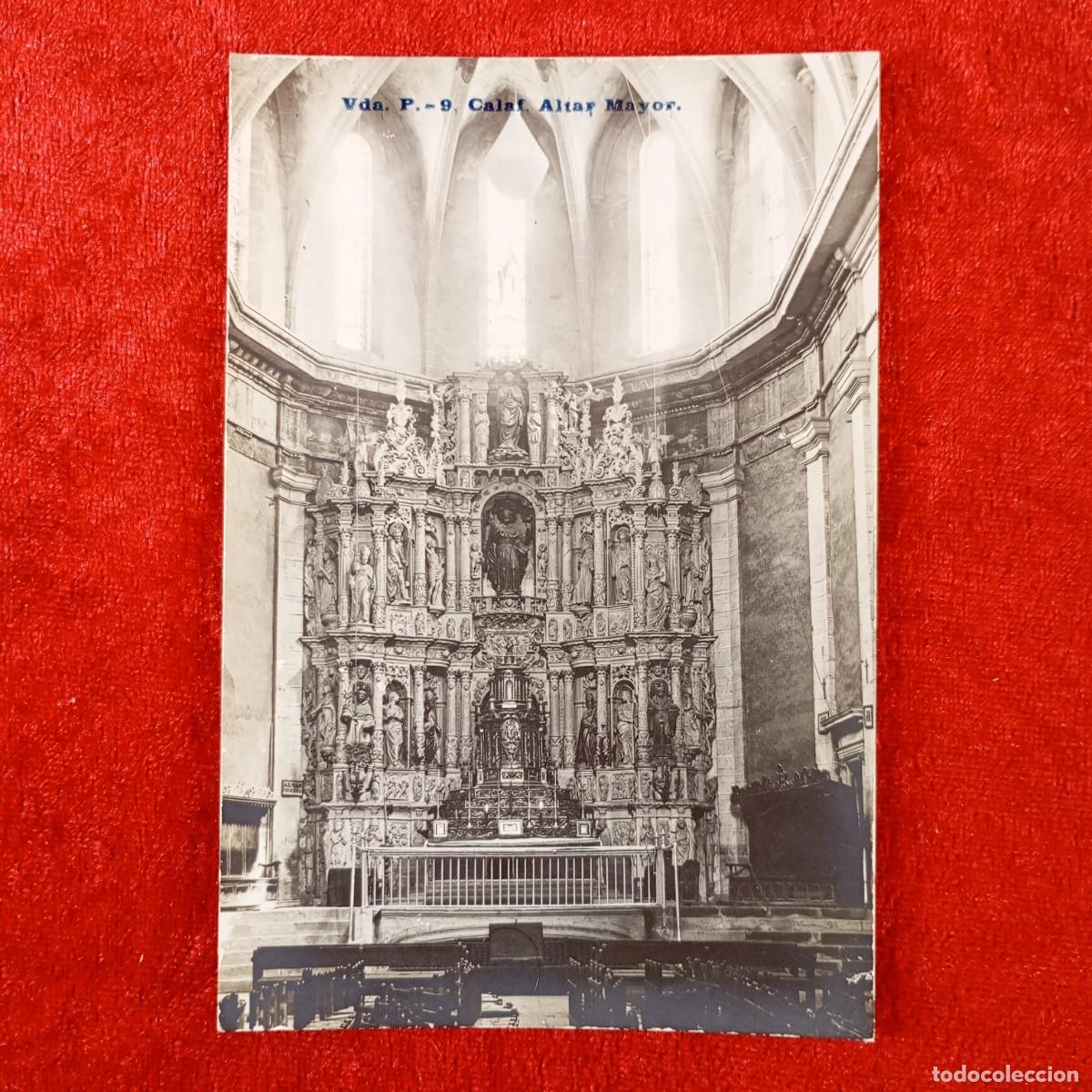 Postales: POSTAL - CALAF - INTERIOR DE LA IGLESIA PARROQUIAL - ALTAR MAYOR - VDA. P. 9 - RAR&Iacute;SIMA / 2030
