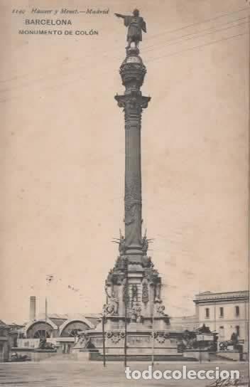 Postales: BARCELONA DORSO SIN DIVIDIR MONUMENTO A COLON